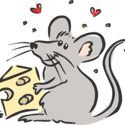 mouse with cheese Thumbnail