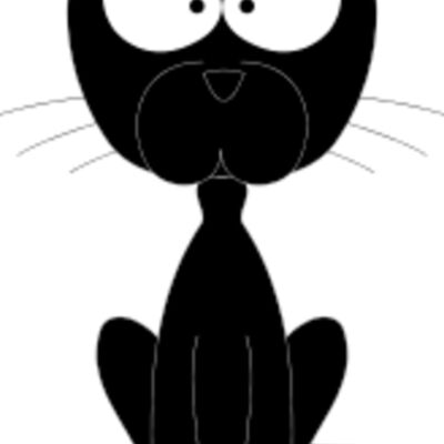 black cat cartoon Thumbnail